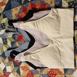 Women's Ribbed Tank Tops - Cream, Lavender, Blue, White